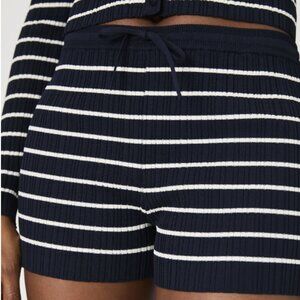 French Connection Crinkly Knit Drawstring Shorts